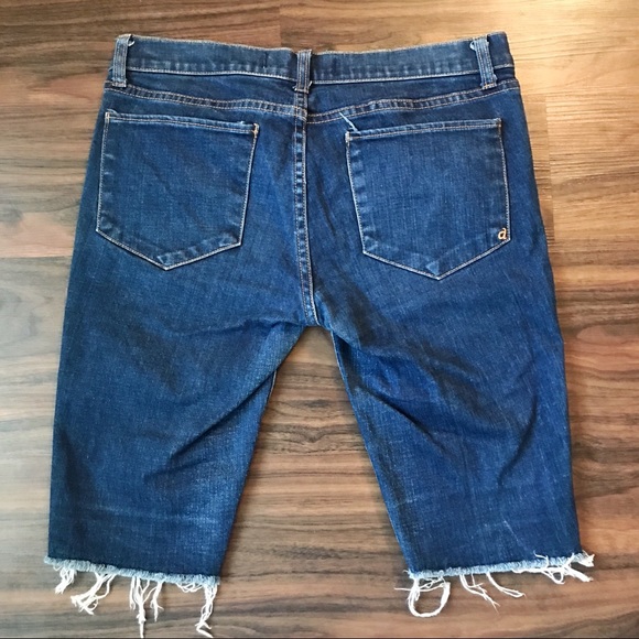 *PRICE DROP!* Denim Long Cutoff Shorts - Picture 2 of 5